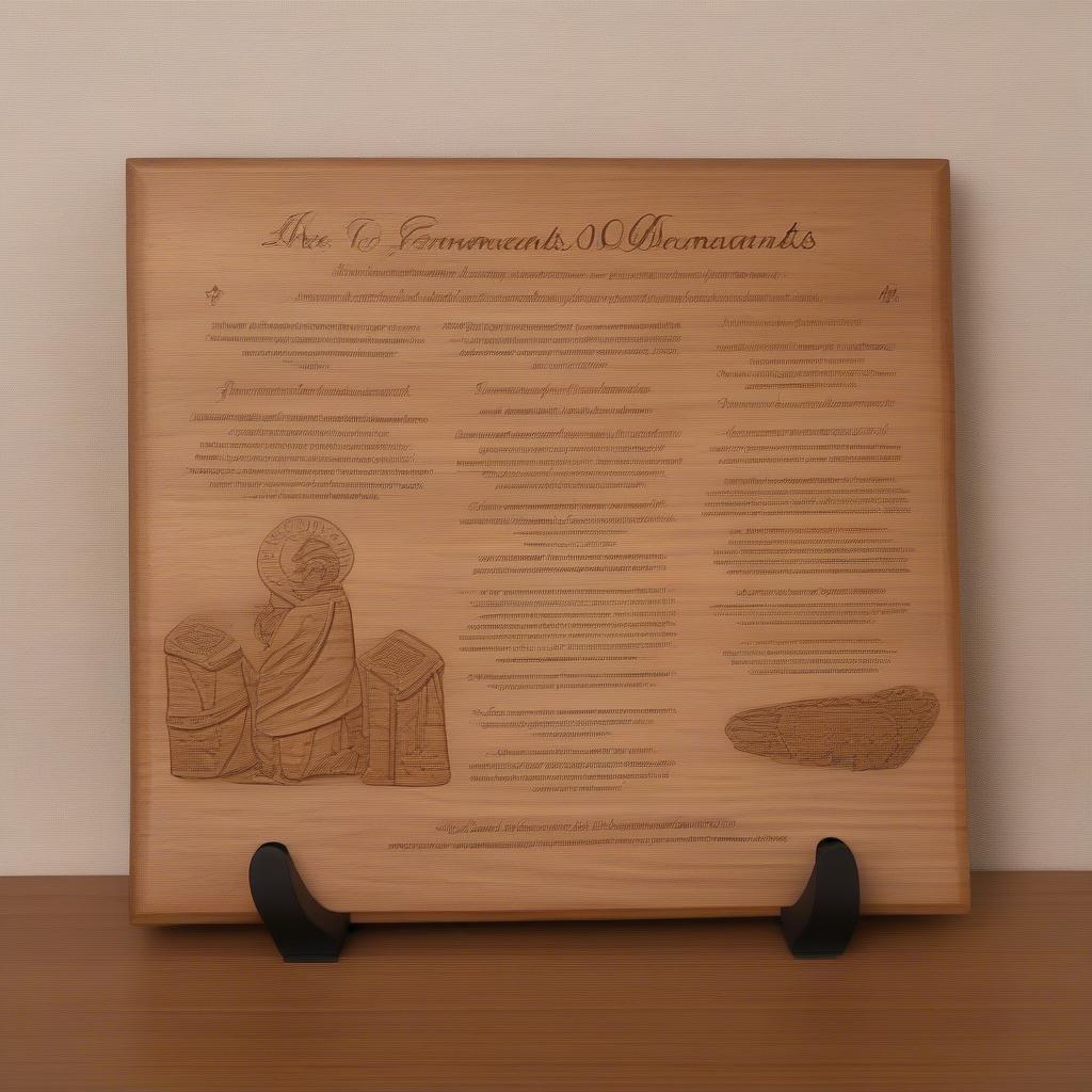 10 Commandments Wooden Plaque as a Gift