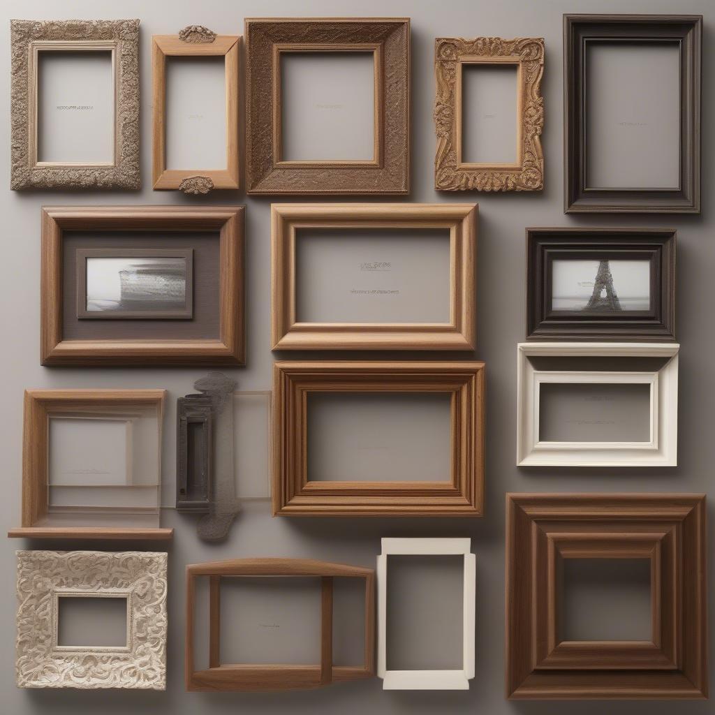 Different styles of 10x13 wood picture frames