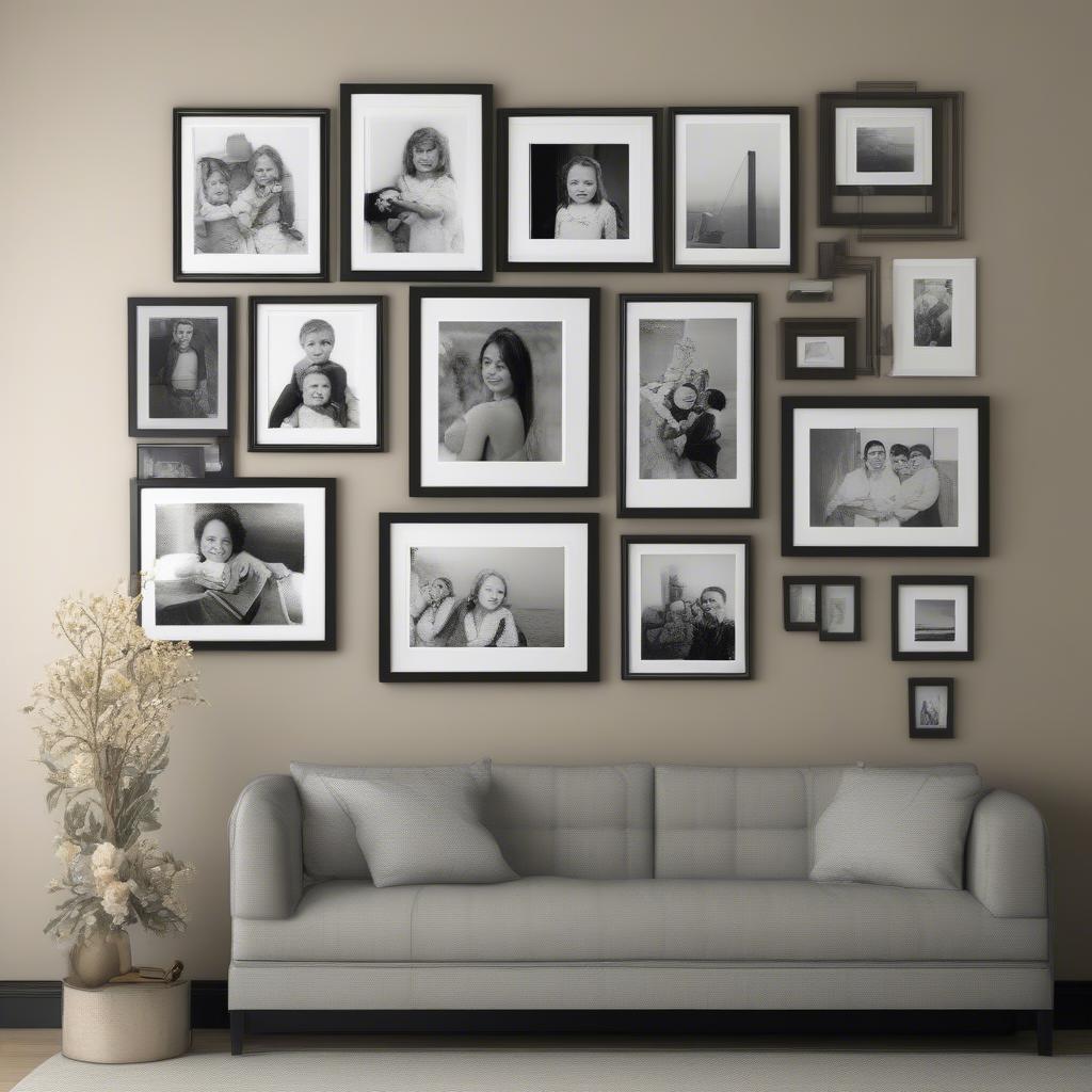 10x20 Picture Frame Gallery Wall