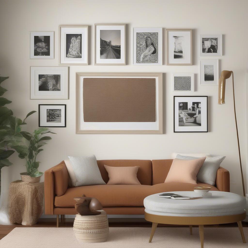 Displaying an 11x14 collage print in a living room