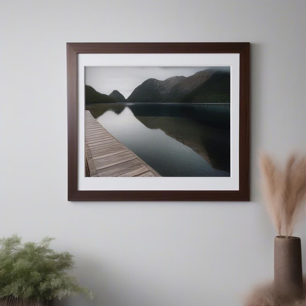 11x14 matted frame displaying a photograph on a wall