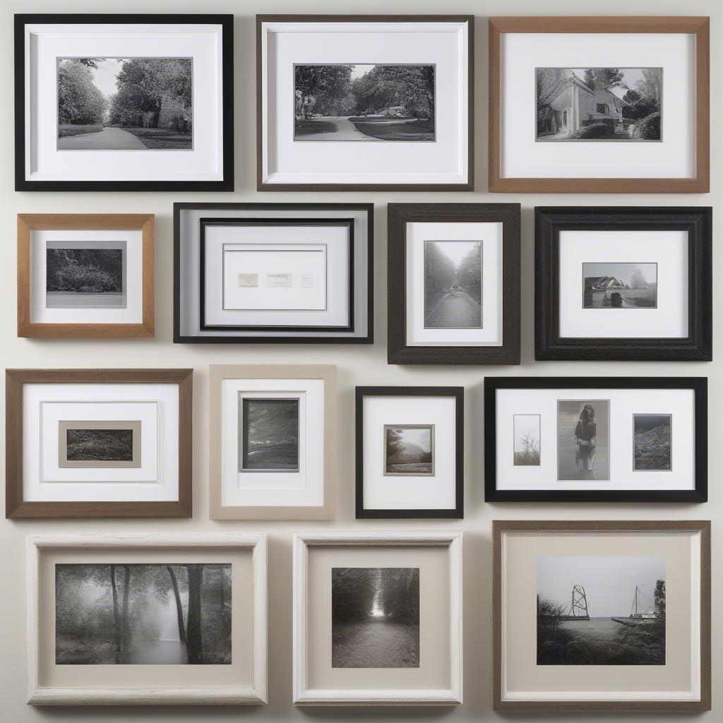 Various 11x14 White Matted Frame Styles