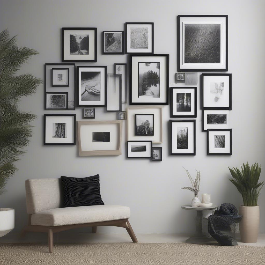 12x12 Black Frame Gallery Wall Ideas