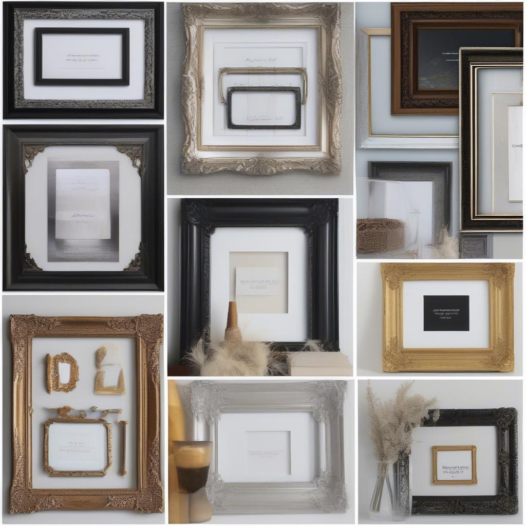 Variety of 12x17 frames in different materials and styles