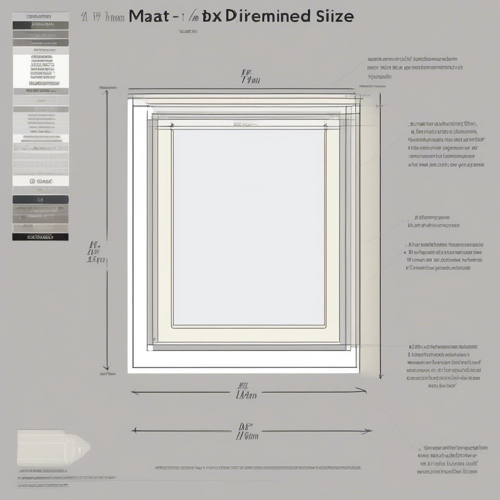 16x20 Mat with 8x10 Opening Dimensions Diagram