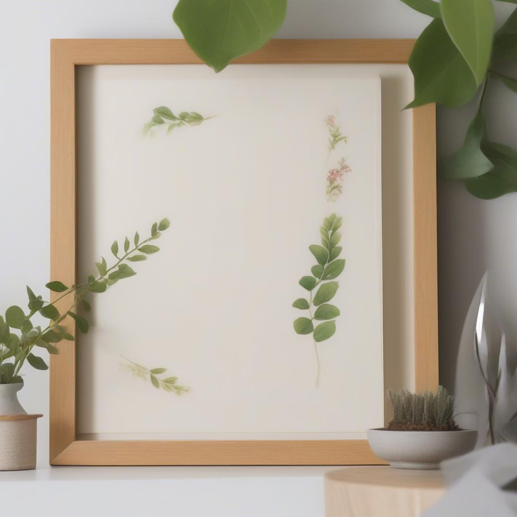 17x25 Wooden Frame for Botanical Print