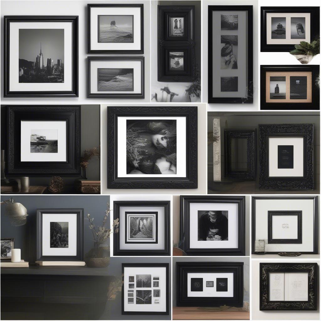 Different Styles and Finishes of 20x20 Black Picture Frames