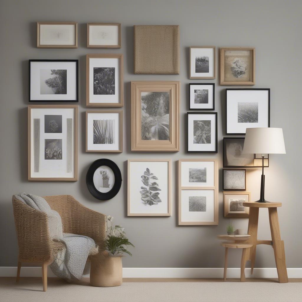 20x20 Frames in a Gallery Wall Arrangement