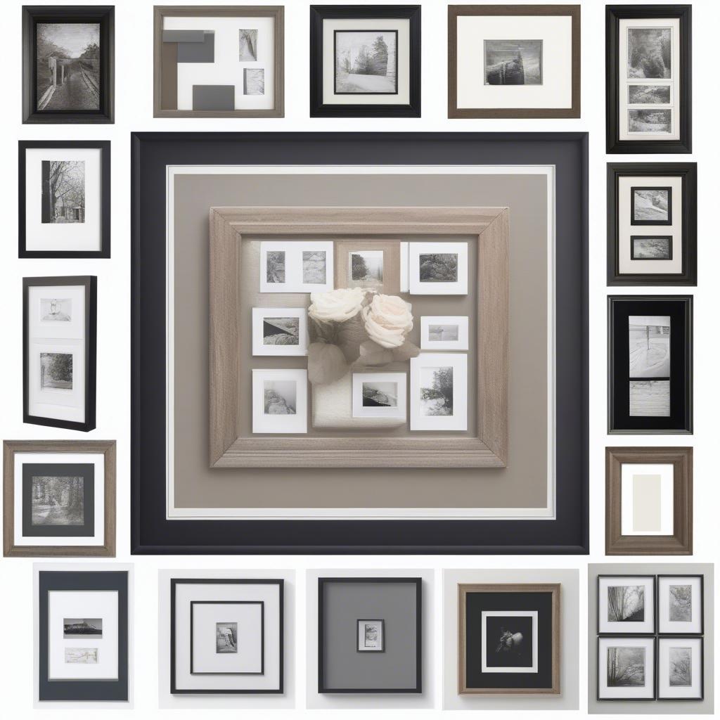 Different 20x20 Matted Frame Options