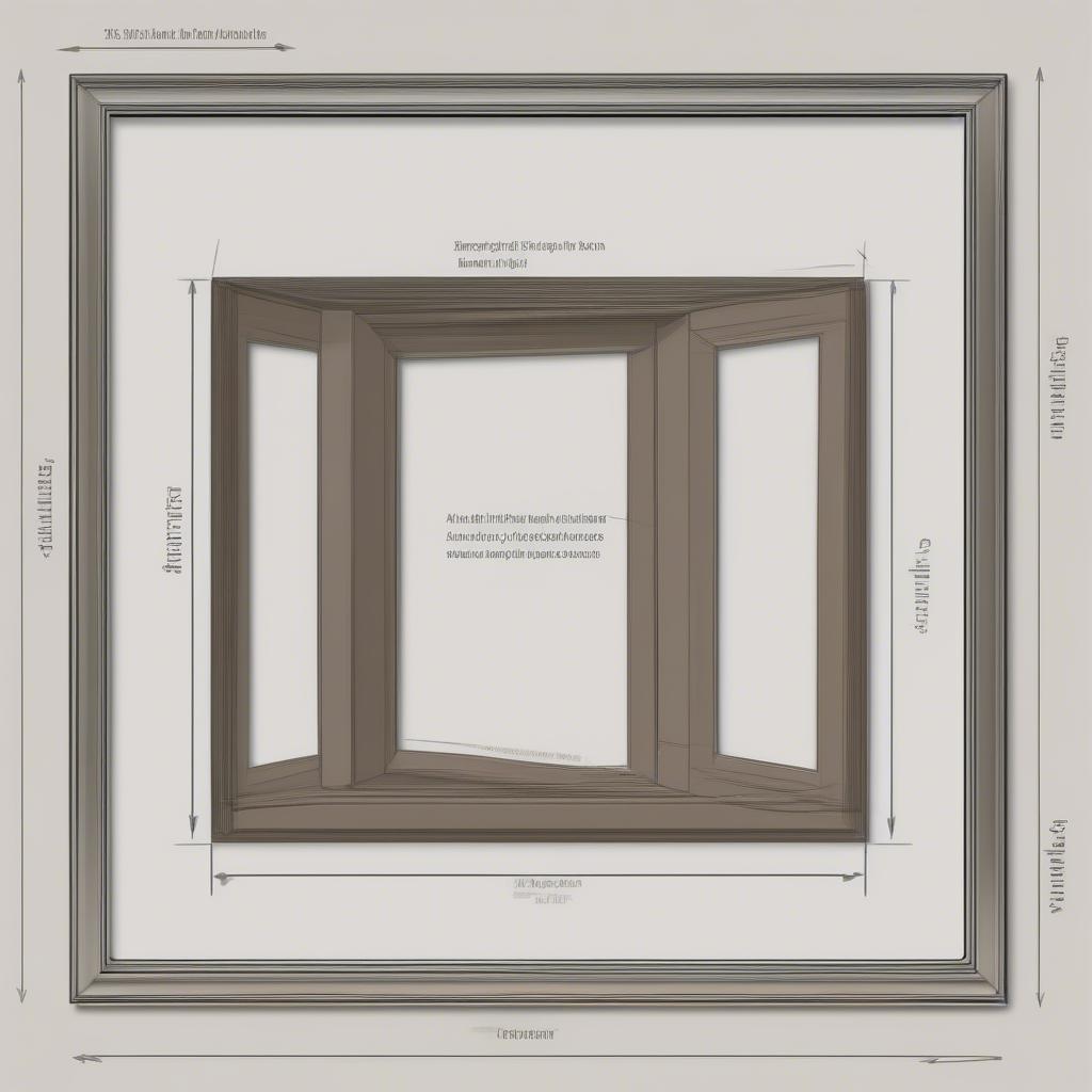 20x30 Frame with Mat Dimensions Diagram