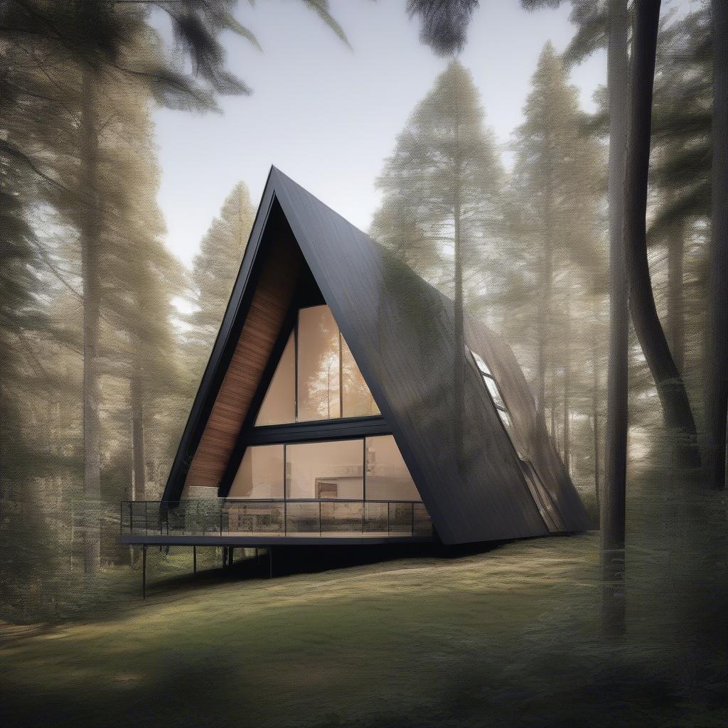 Modern 24x36 A-Frame House Exterior