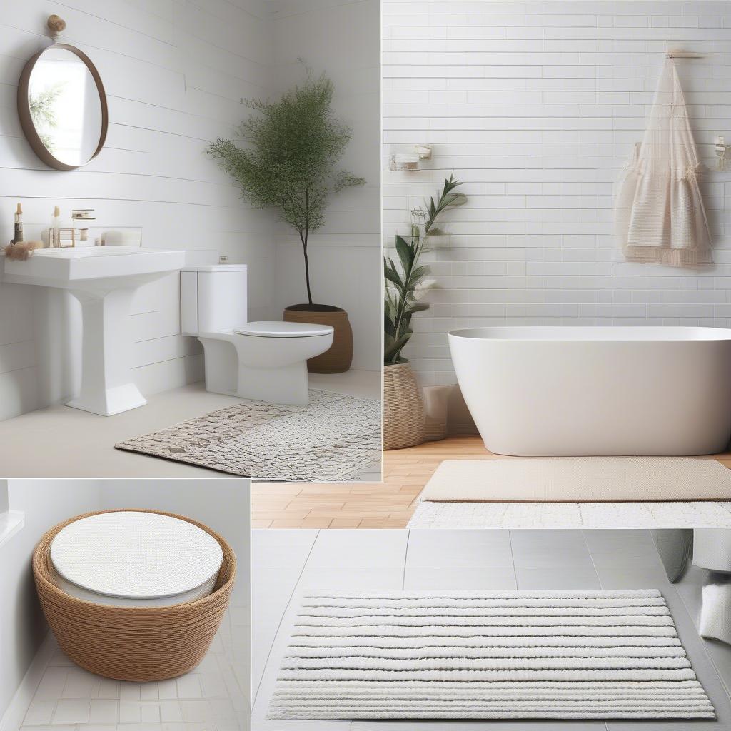 Stylish 24x36 Bath Mats in Various Bathrooms