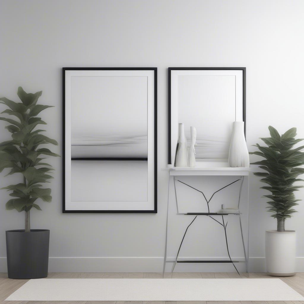 24x36 Black Frame with White Mat - Metal Option