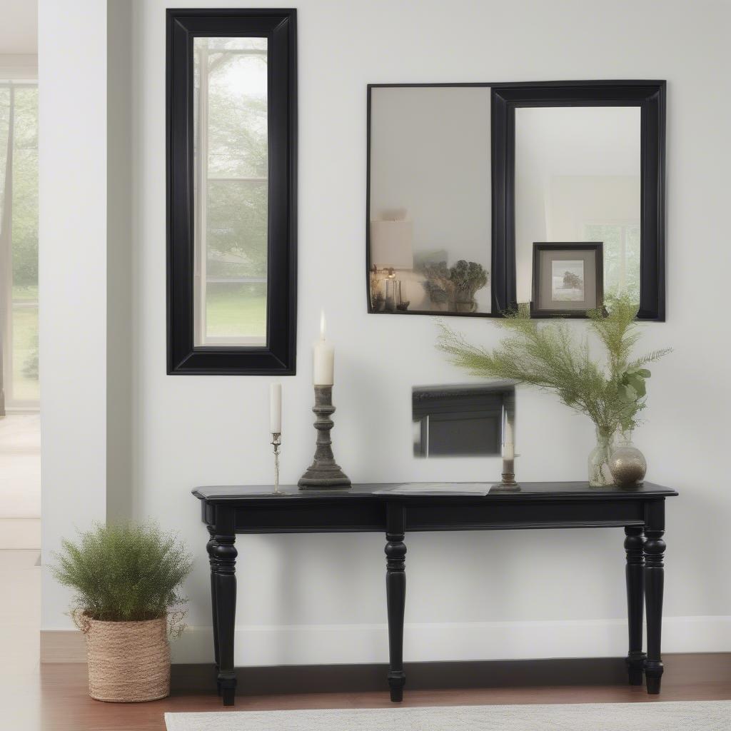 24x36 Black Framed Mirror Placement Ideas