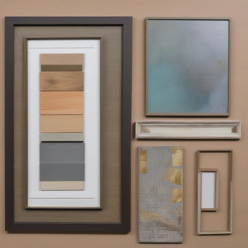 Different 24x36 Frame Materials on a Wall