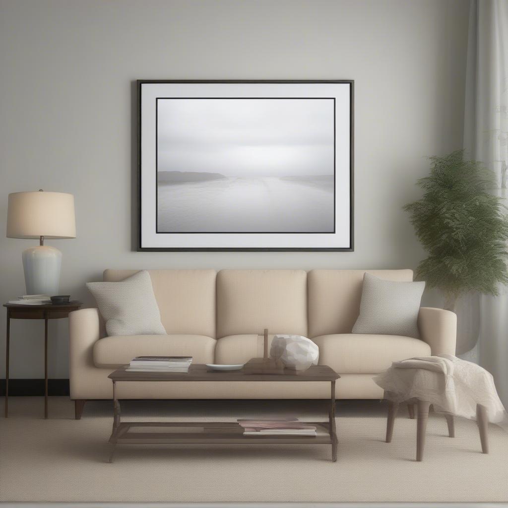 24x36 Frame Placement in a Living Room Setting