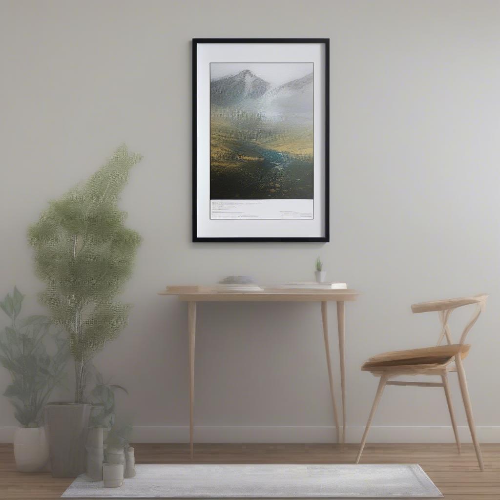 24x36 Frame with Mat Dimensions Illustration