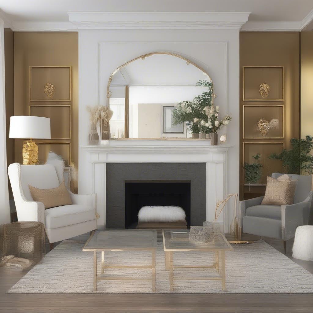 24x36 Gold Mirror Placement Ideas for Living Room, Bedroom, and Hallway