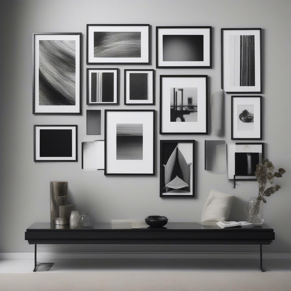 Sleek 24x36 Metal Frames in Modern Gallery Wall