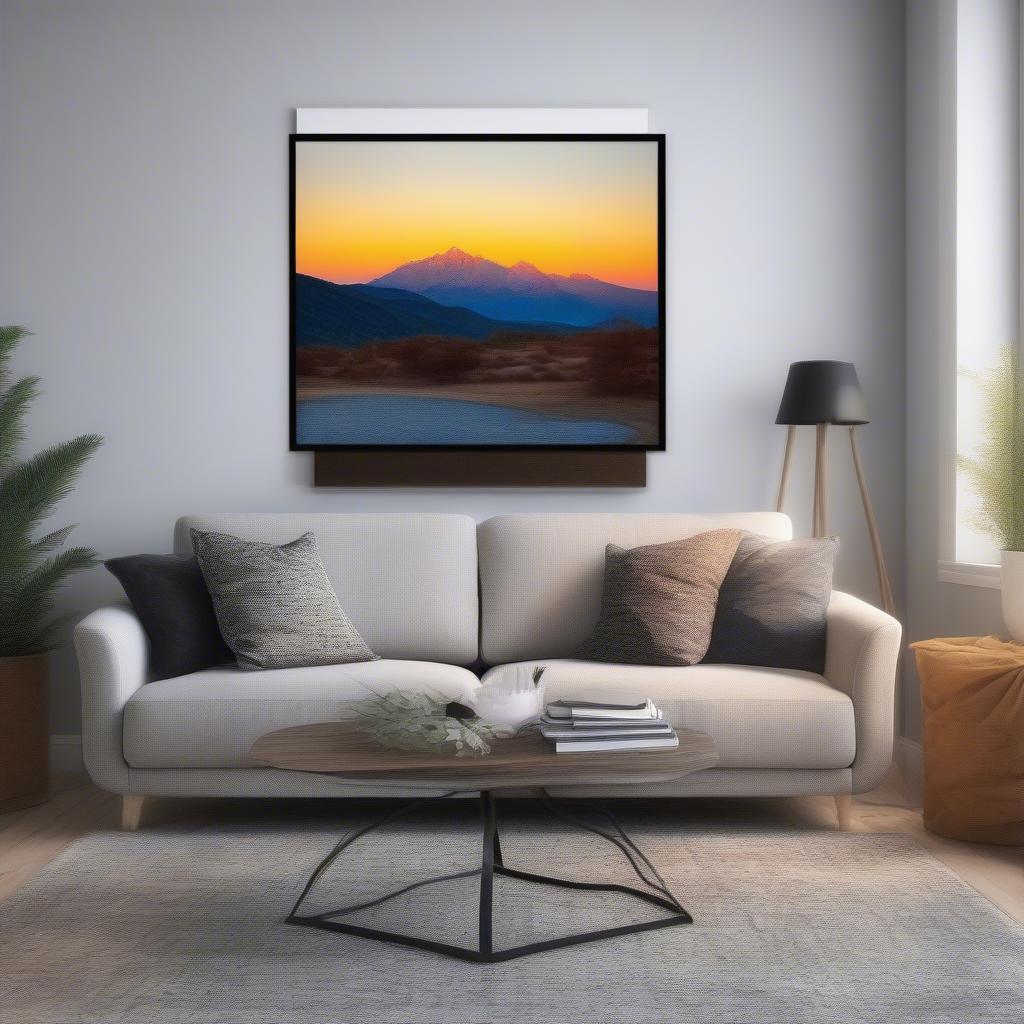 24x36 Photo Print Displayed in a Living Room