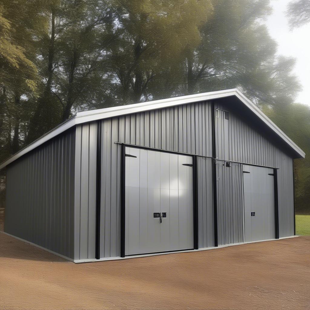 24x36 Pole Barn with Metal Siding