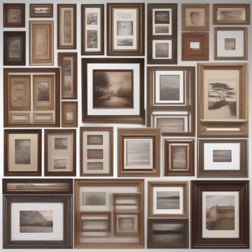 Various 24x36 Wooden Frames Displayed