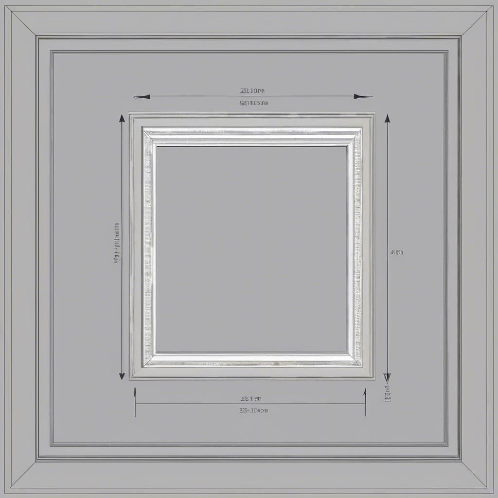 25x25 Picture Frame with 8x10 Mat Dimensions