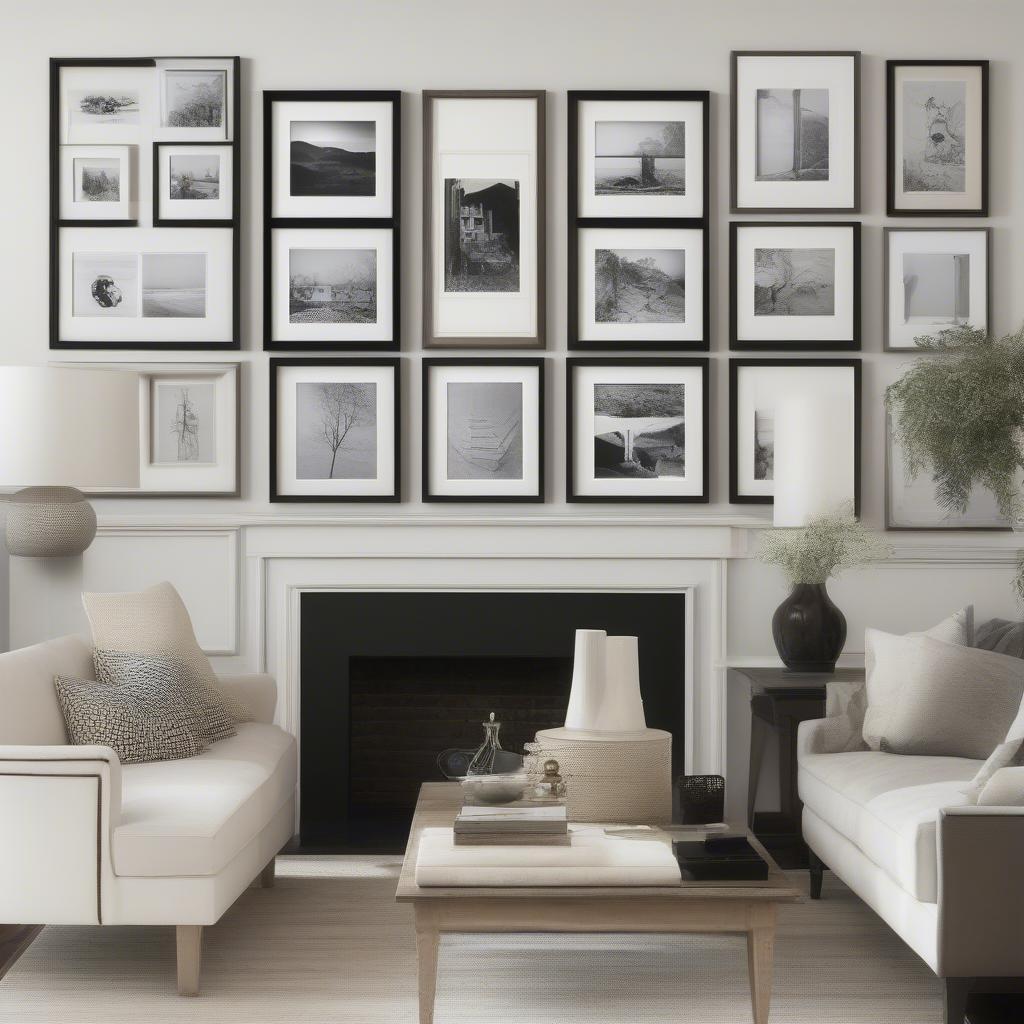 Examples of 25x25 Picture Frame Placement in Different Rooms