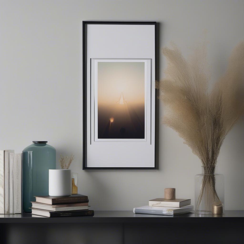 25x25 Print Displayed on a Shelf