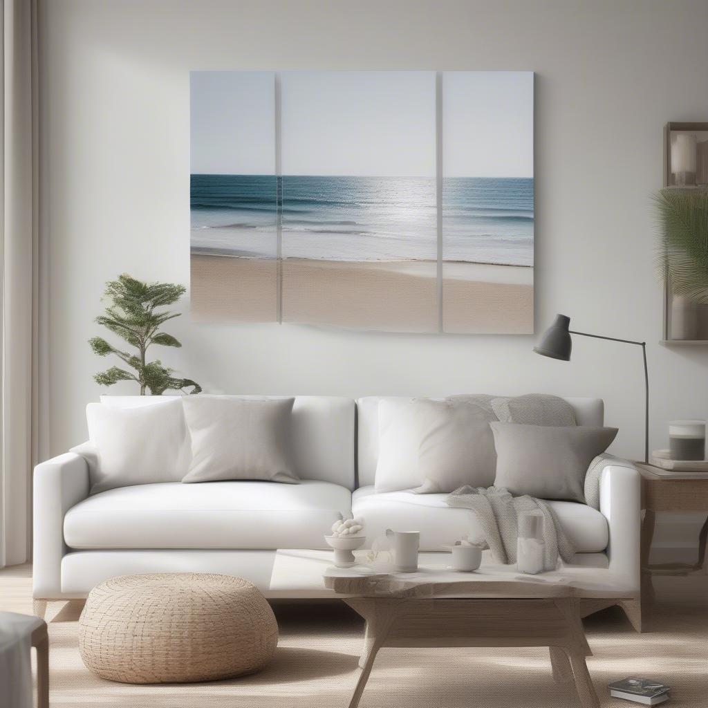 3 Piece Canvas in a Modern Living Room