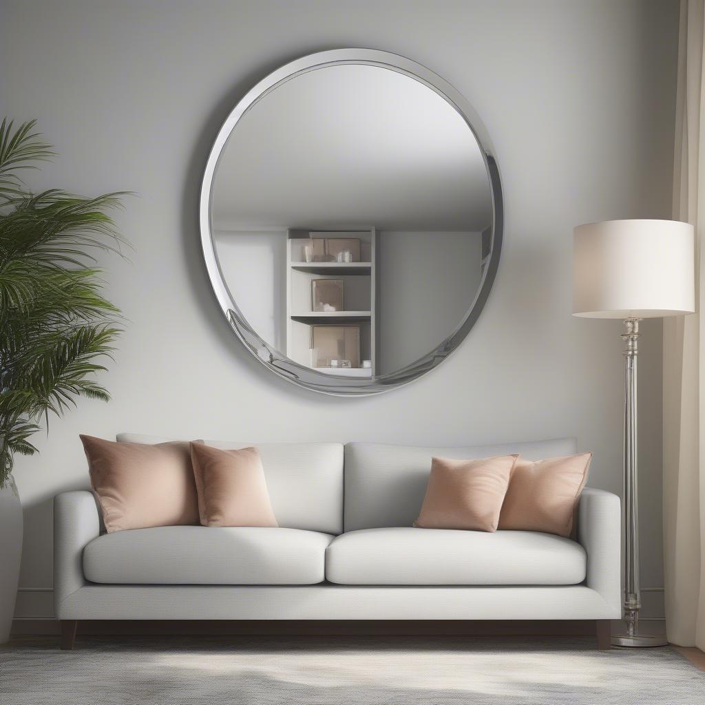 Modern 30x40 Wall Mirror in a Living Room