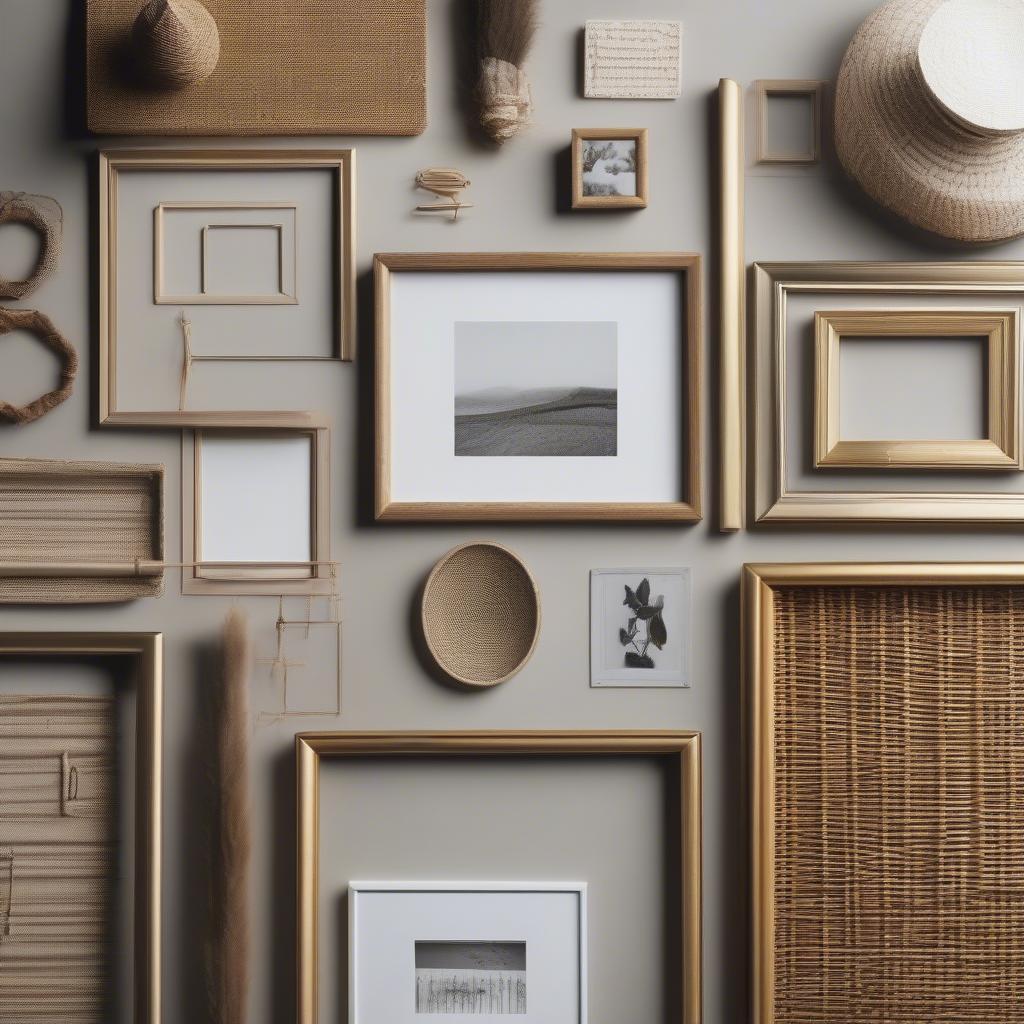 44x22 Picture Frame Material Options: Wicker, Rattan, Wood, Metal, and Composite