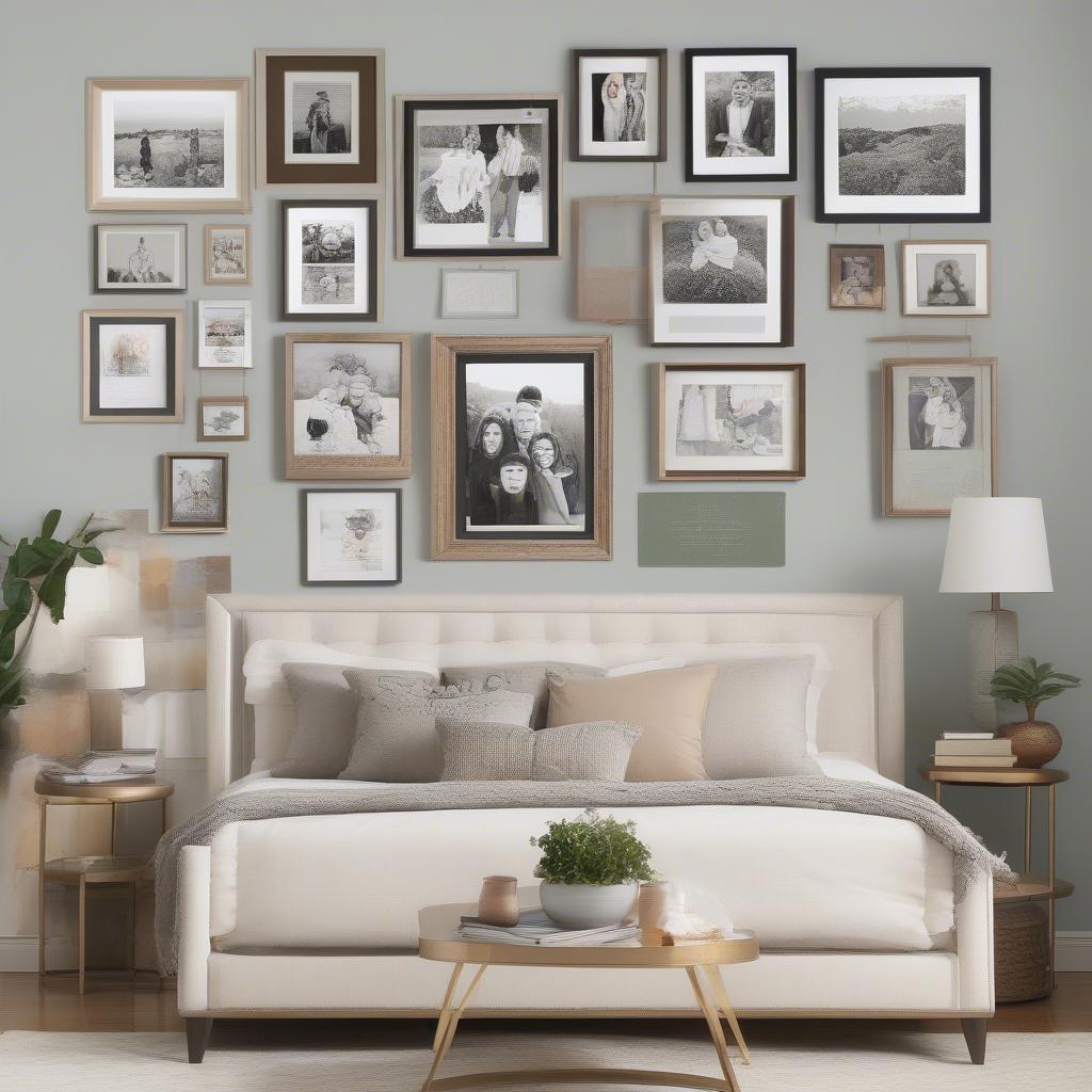 Examples of 5x7 Wall Art Displayed in Various Rooms, such as Living Rooms, Bedrooms, and Home Offices