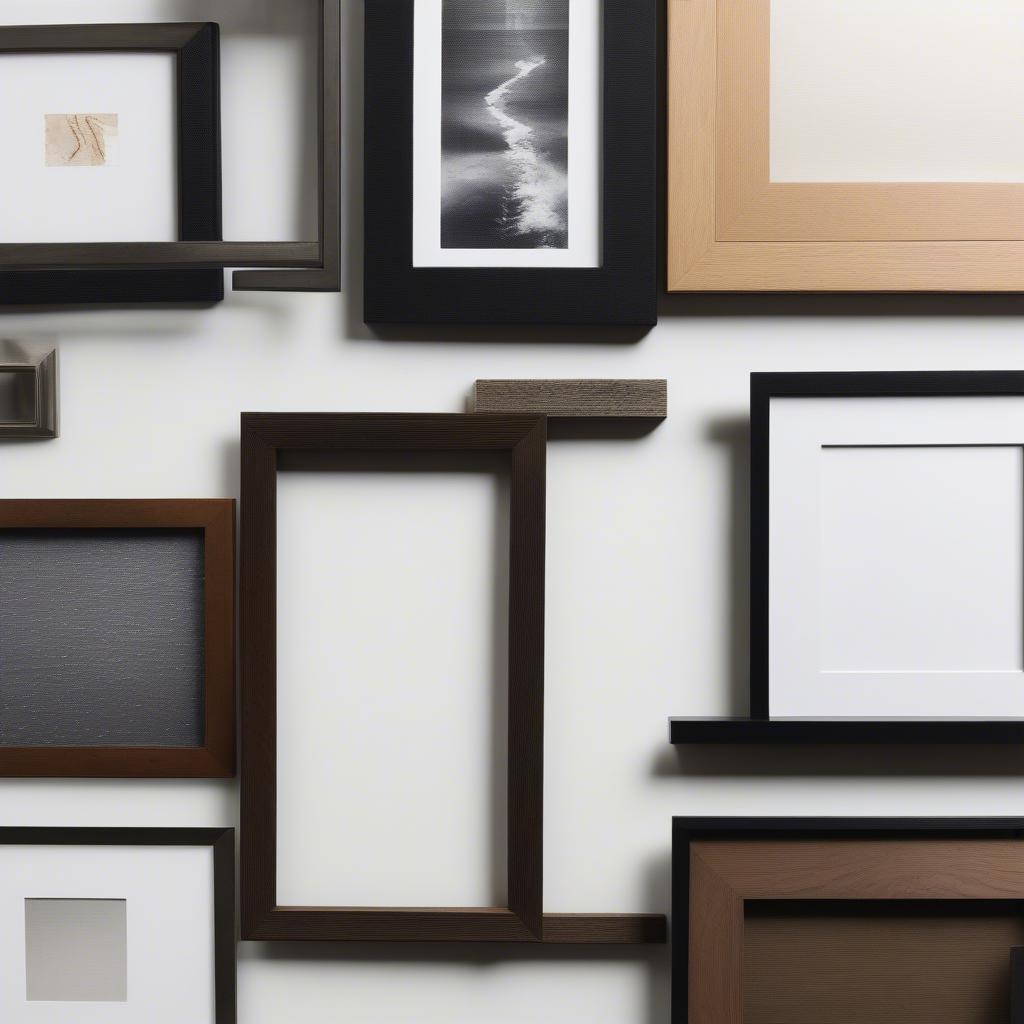 Various 8x10 Gallery Wall Frames in Wood and Metal Finishes