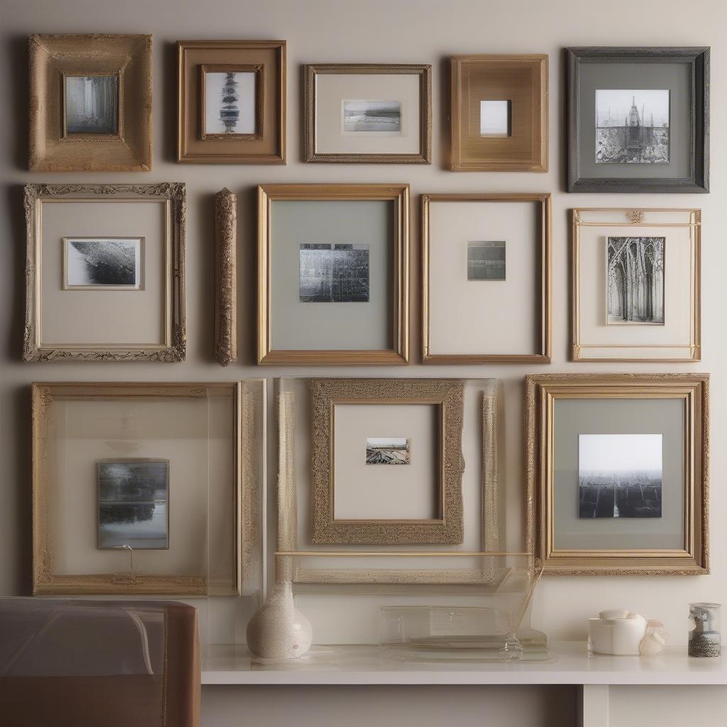 Variety of 8x10 Glass Frames Showing Different Materials and Styles