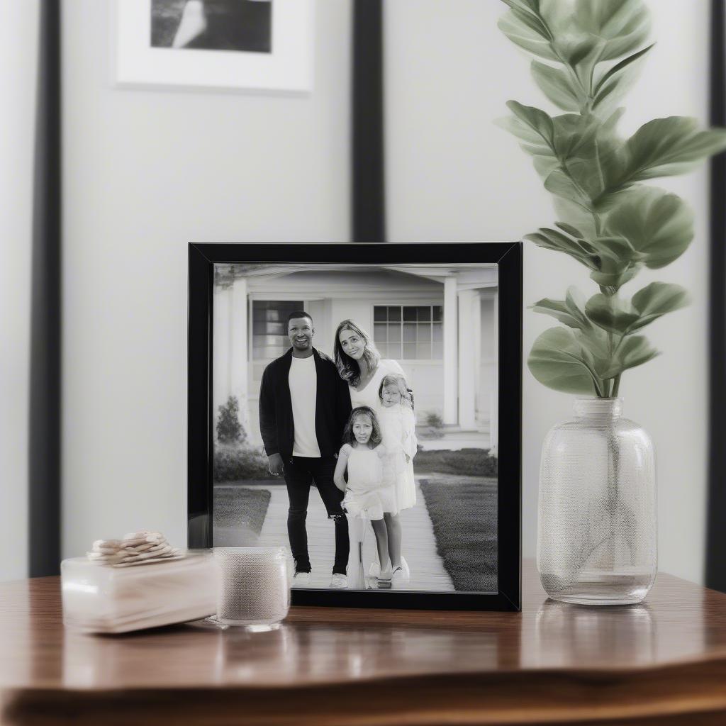 8x10 Lucite Frame Displaying a Family Photo