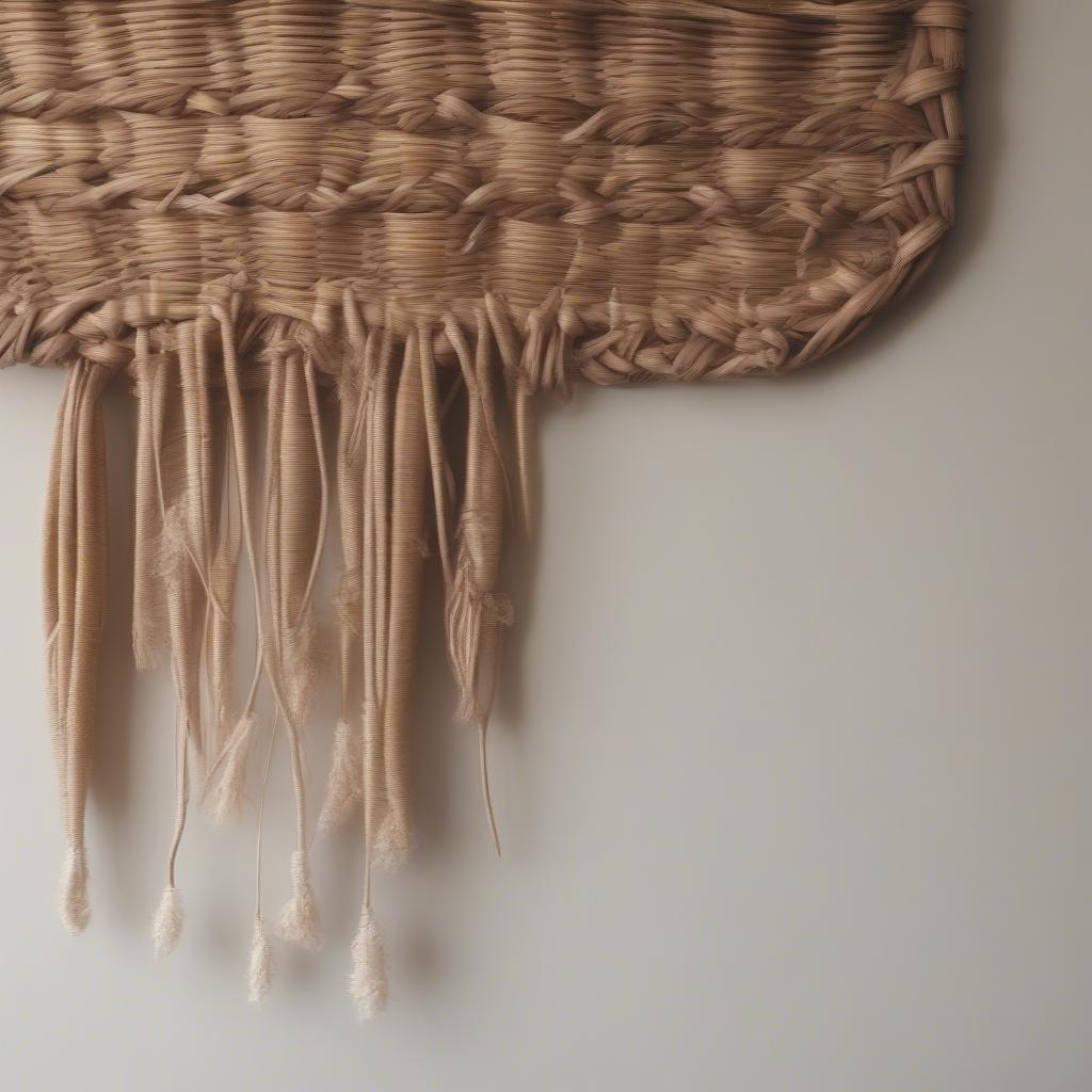 Single Wicker Wall Hanging on an 8x10 Wall