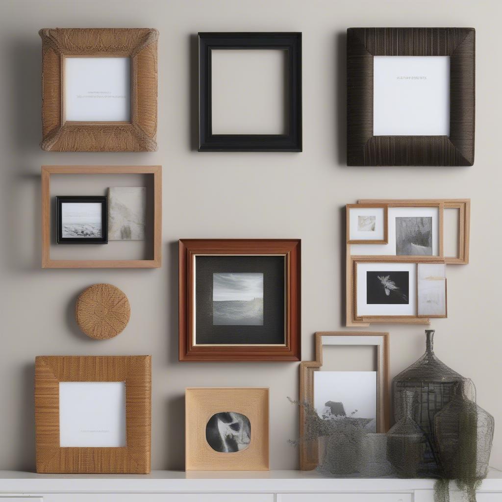 Variety of 8x8 Picture Frames in Different Styles and Materials