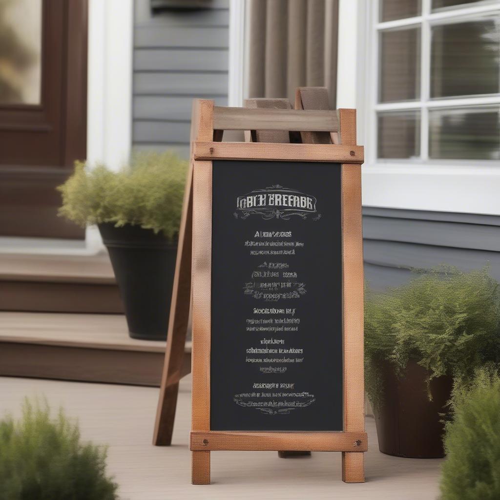 Wooden A-Frame Sign at Home Depot