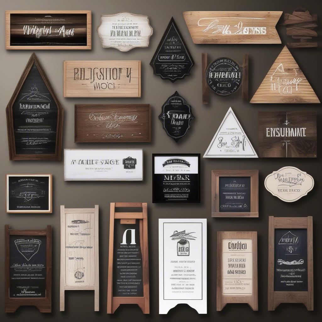 Various A-Frame Sign Designs and Styles