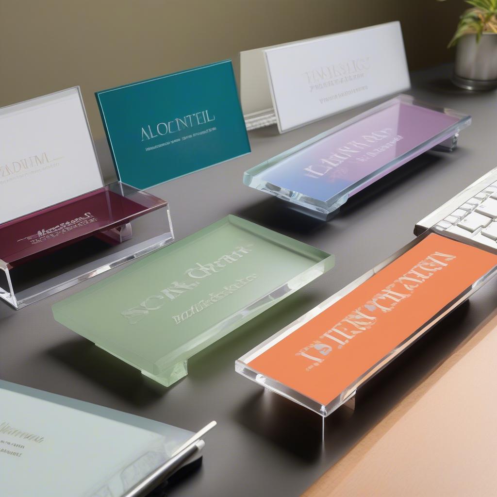 Acrylic Desk Name Plate Font and Color Combinations