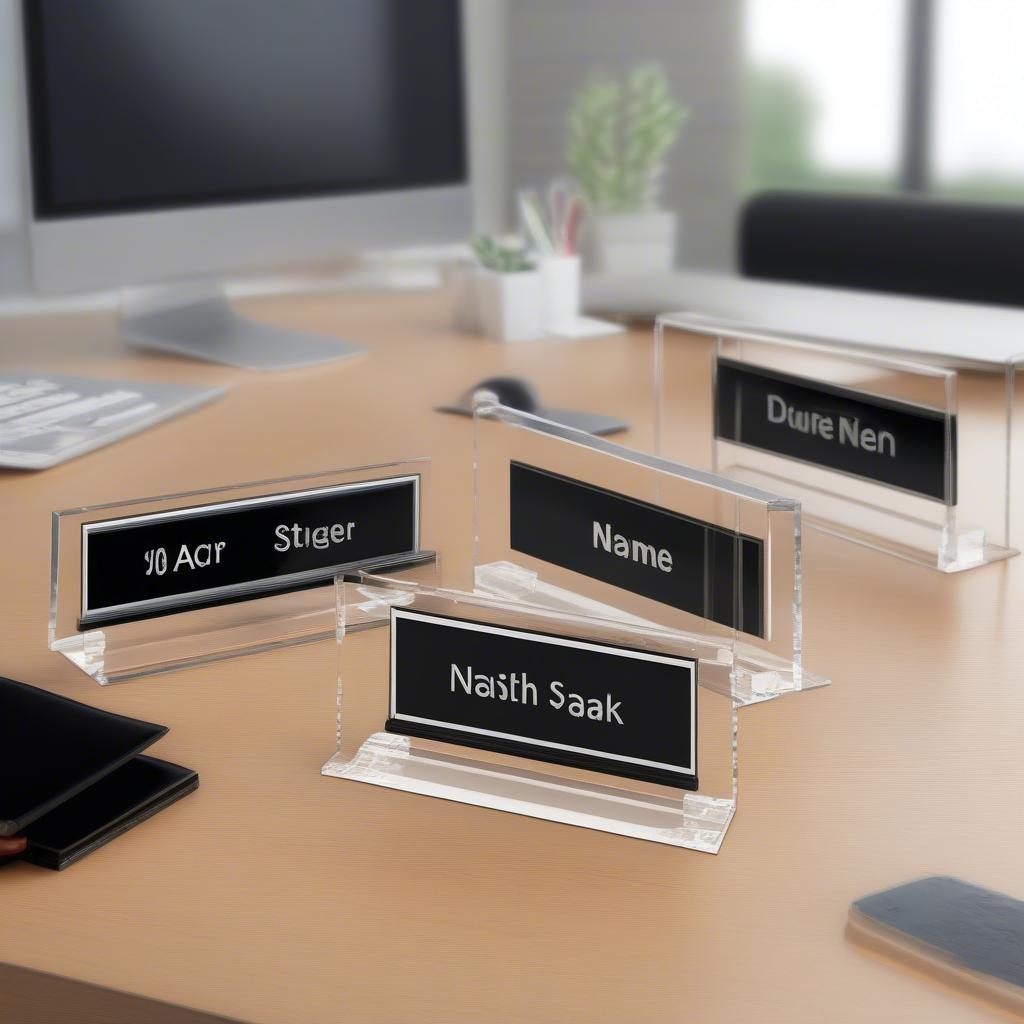 Acrylic Desk Name Plate Size and Placement Options