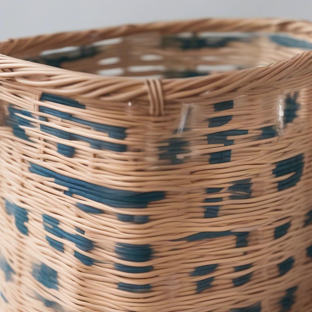 Acrylic Frame Wicker Basket