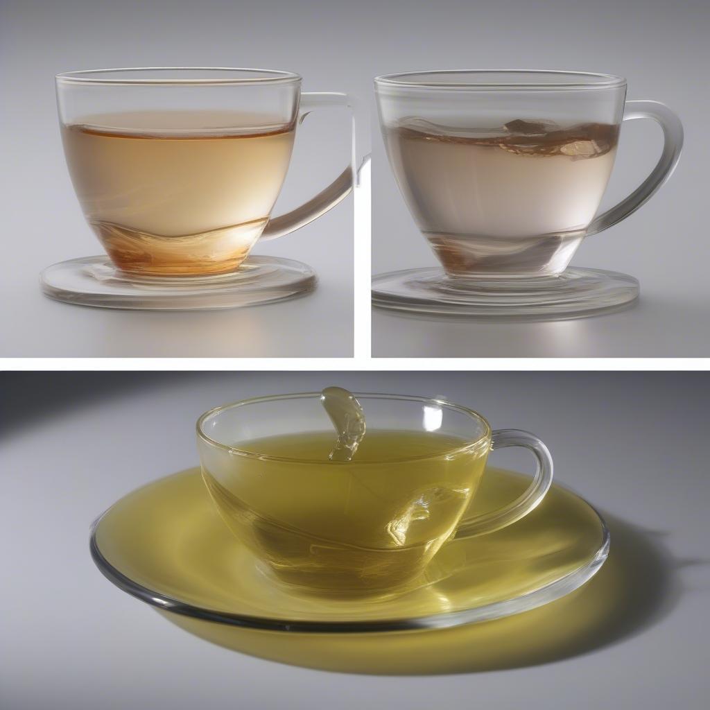 A comparison between acrylic and glass tea cups, highlighting the differences in durability and appearance.