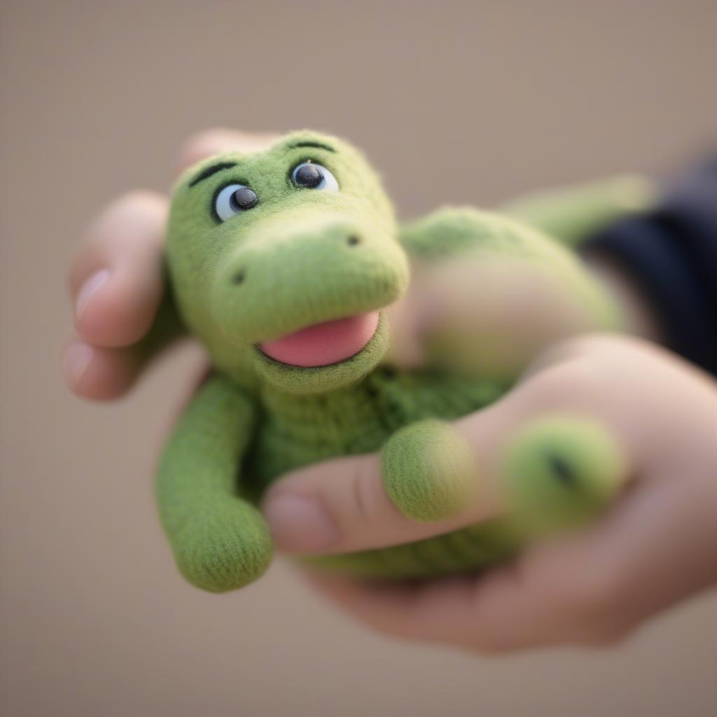 Child Holding an Alligator Warmie