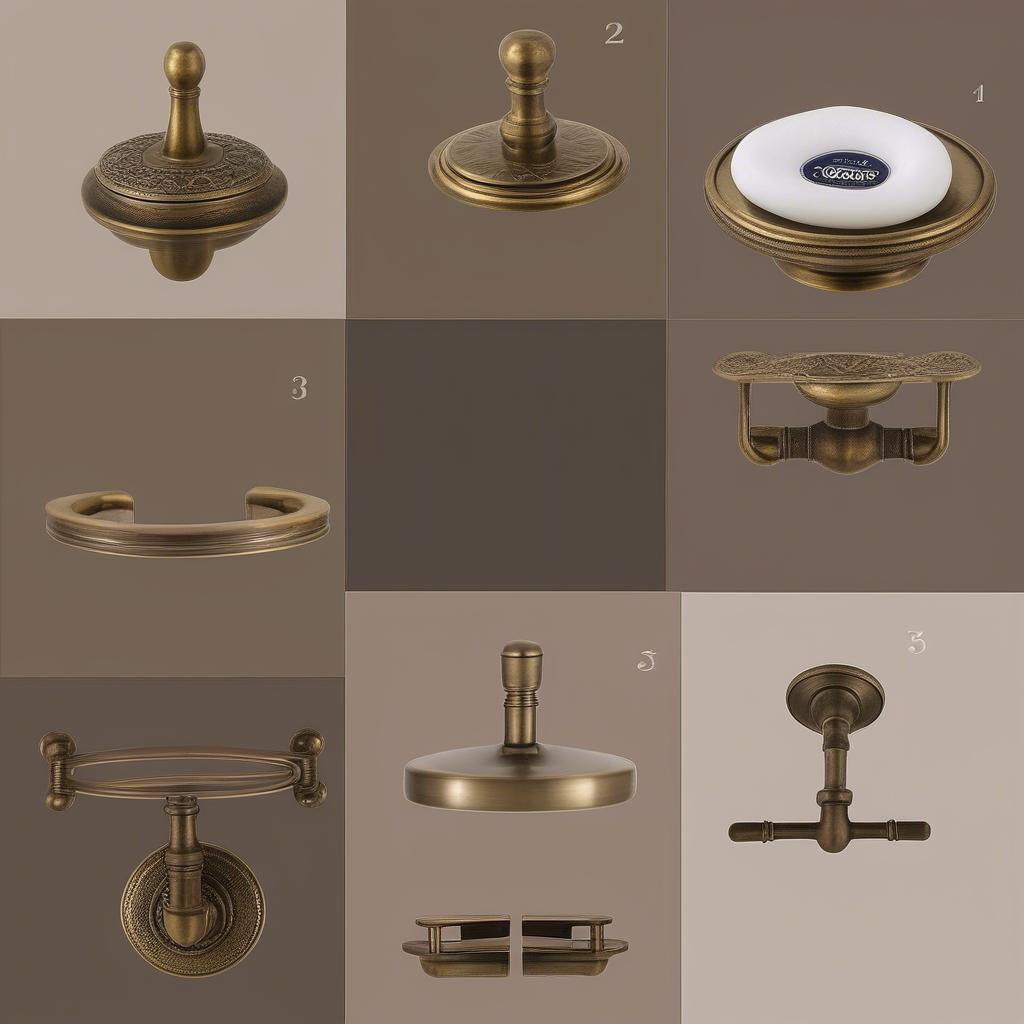 Collection of Antique Brass Soap Holders