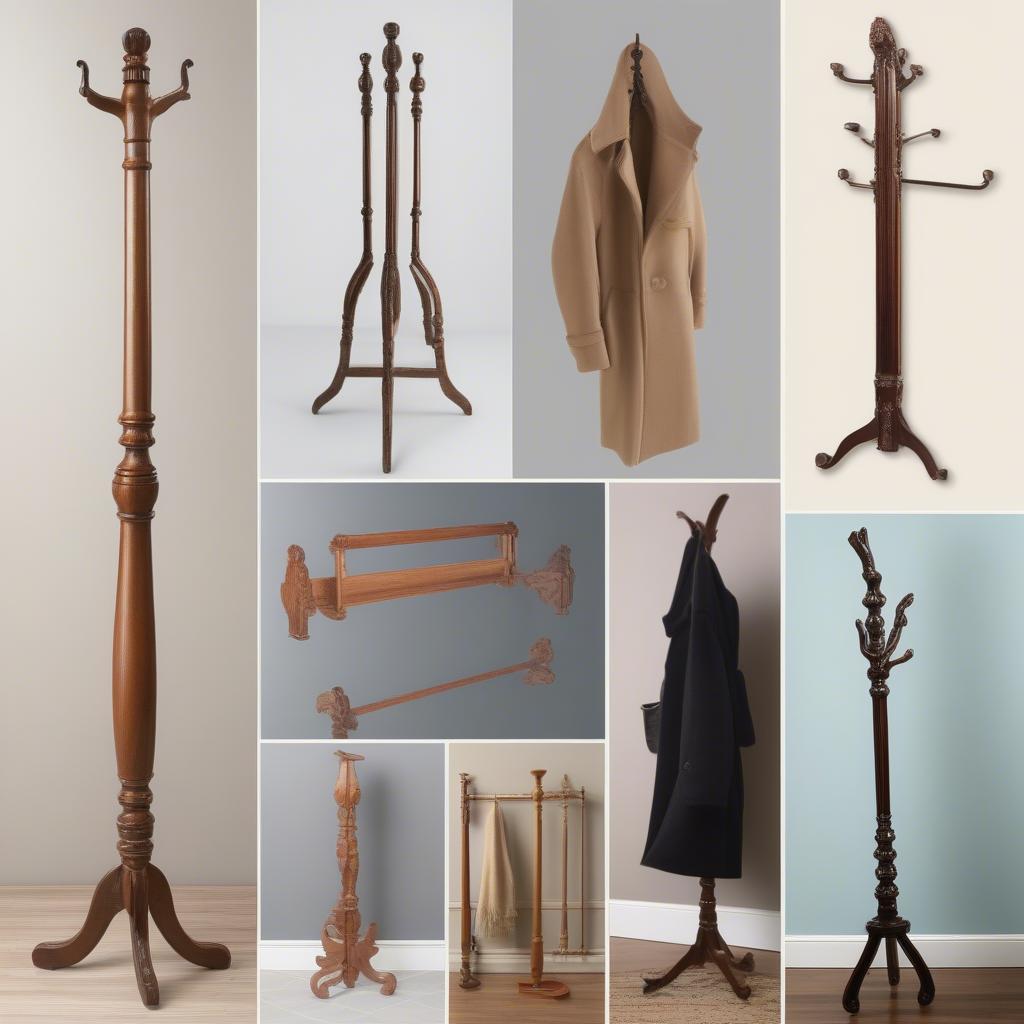 Different Styles of Antique Wooden Coat Racks