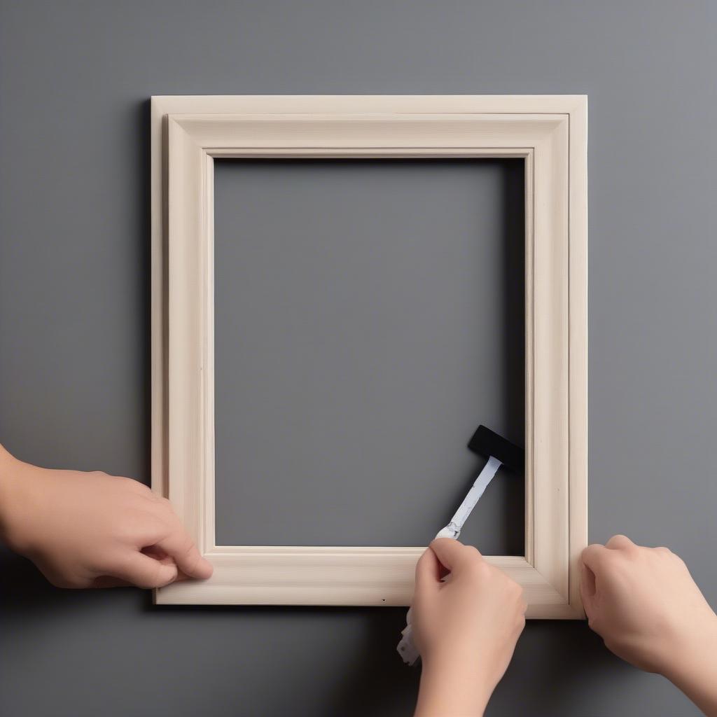 Applying Command Strips to a Picture Frame