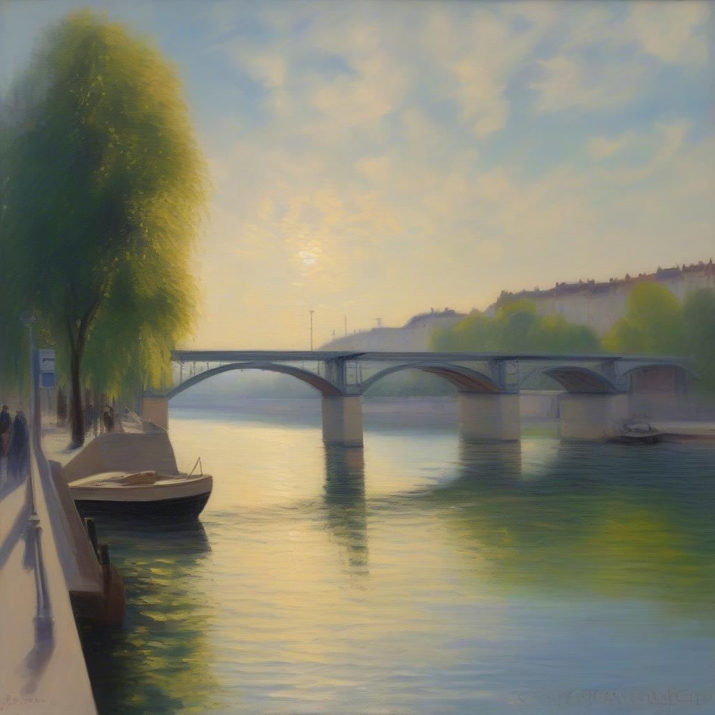 Argenteuil Bridge in an Impressionist Painting