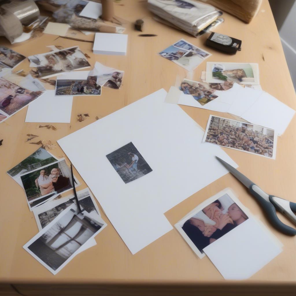 Arranging Photos on a Collage Photo Mat